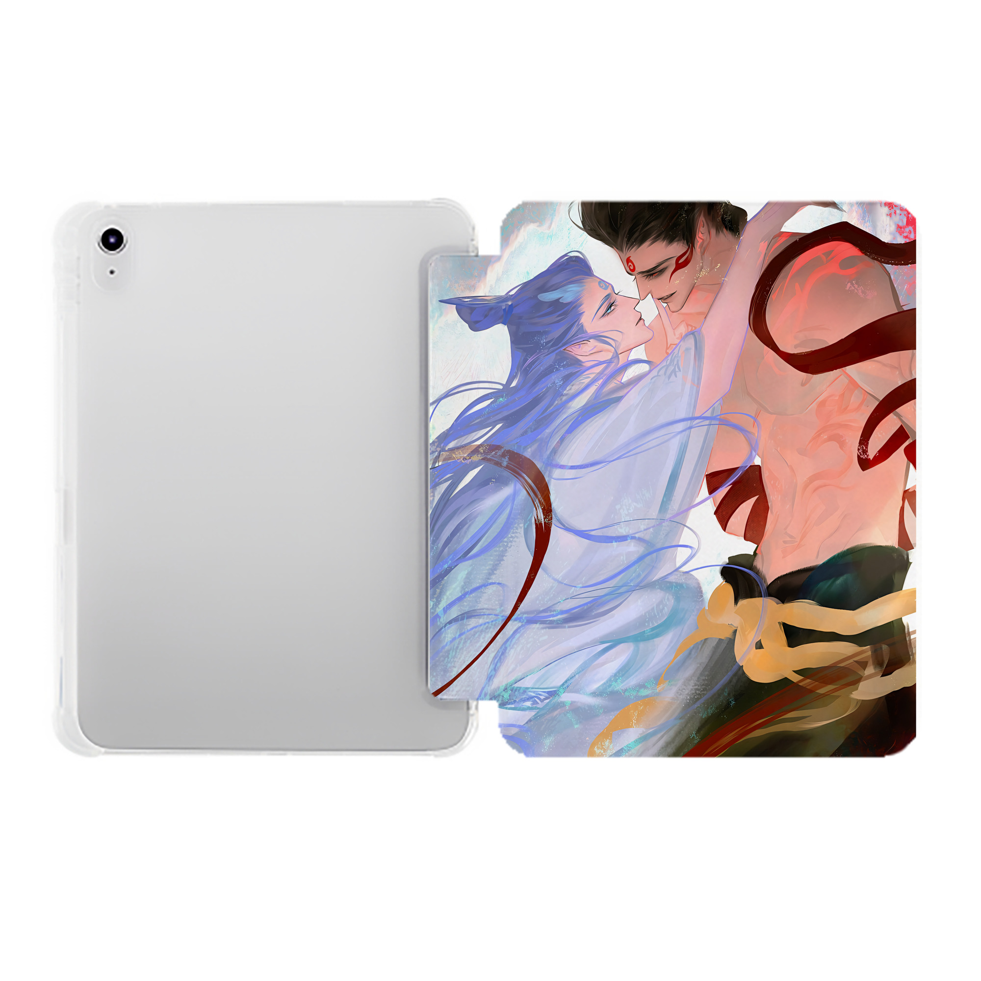 （画像用） Ne Zha 2 ナタ 魔童の大暴れ IPad ケース ペン収納付き 三つ折りスタンド PUレザー×シリコン 対応機種9.5/10.5/10.9インチ